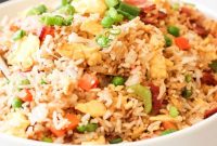 Crispy Bacon Fried Rice Recipe with Garlic and Green Onions