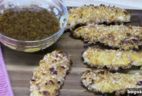 Baked Sweet Crunchy Chicken Tenders with Tangy Dipping Sauce