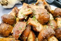 Crispy Garlic Air-Fryer Mushrooms — Low-Carb Side Dish