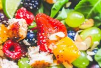 Grilled Chicken and Fruit Salad with Tangy Poppyseed Dressing