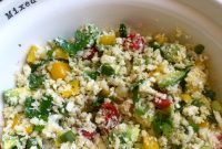 Cauliflower Rice Salad with Lemon Herb Dressing and Feta