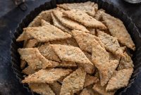 Baked Oats Namak Pare Recipe — Crispy Savory Oats Crackers
