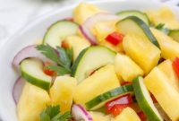 Pineapple and Cucumber Summer Salad with Lime Vinaigrette