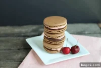Chocolate Cherry Macarons with Silky Cherry Buttercream