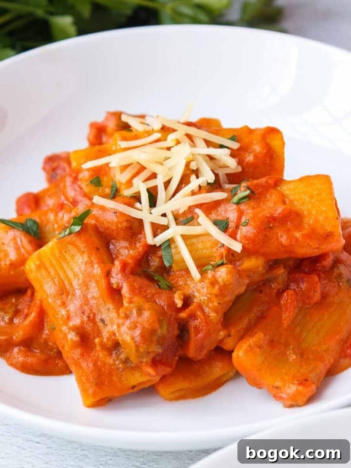 Creamy One Pot Rigatoni