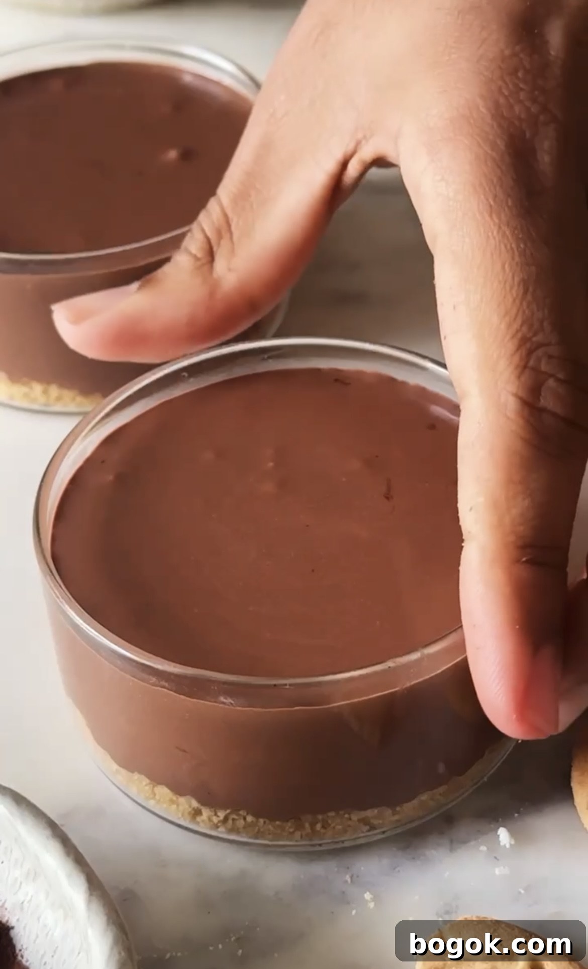 Chocolate cheesecake closeup