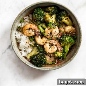 These easy shrimp and broccoli bowls are quick, healthy, and delicious! The perfect tasty weeknight meal idea.