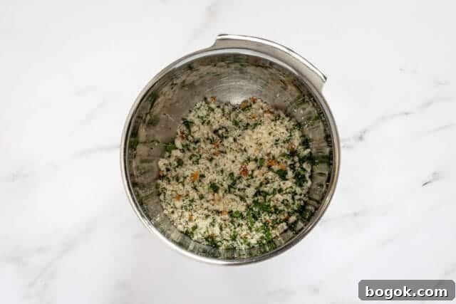 Crispy breadcrumb topping for the spaghetti and sausage meal.