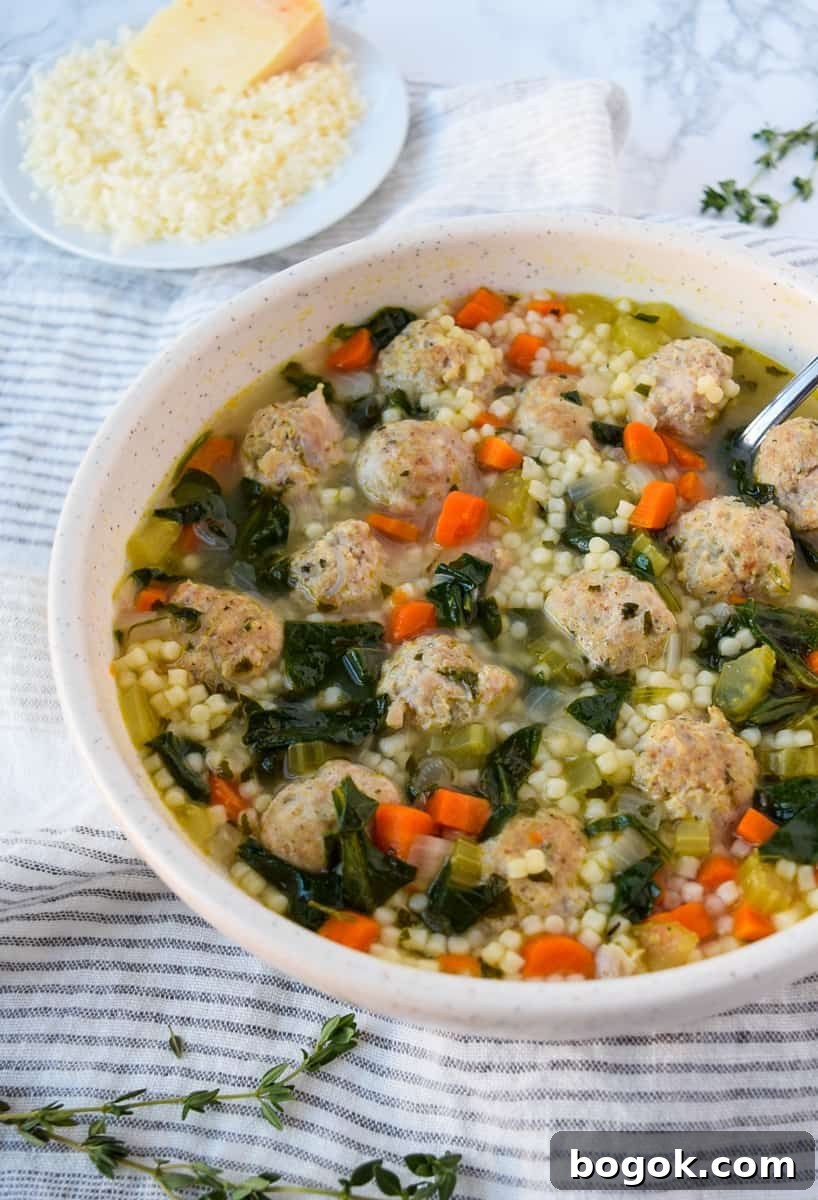 Turkey Meatball Italian Wedding Soup Recipe — Quick Weeknight Meal 4 Italian Wedding Soup with Turkey Meatballs