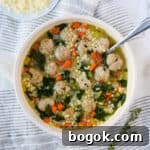 Italian Wedding Soup with Turkey Meatballs