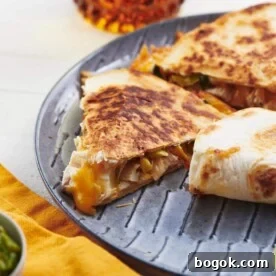 Overstuffed Chicken and Vegetable Quesadillas