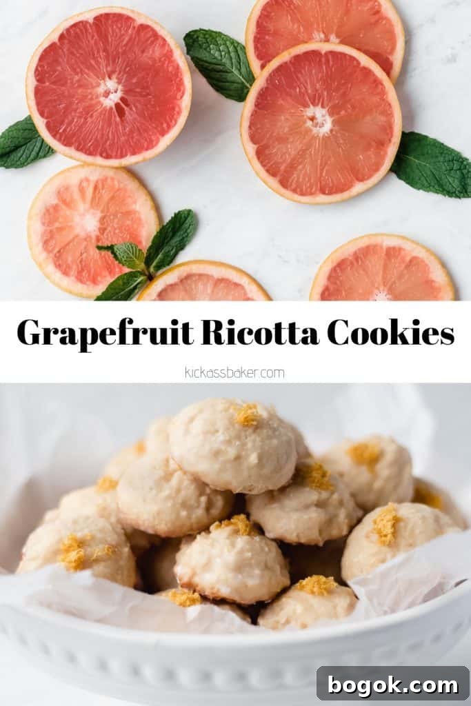 Grapefruit Ricotta Cookies | kickassbaker.com #ricotta #grapefruit #cookies #kickassbaker