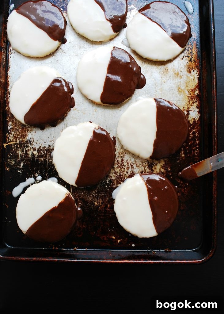 Allergy-Friendly Black and White Cookies: Top Substitutions and Recipe 2 Black & White Cookies (Gluten, dairy, egg, soy, peanut and tree nut free; top 8 free; vegan) Dessert recipe by AllergyAwesomeness.com