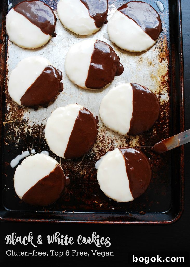 Allergy-Friendly Black and White Cookies: Top Substitutions and Recipe 8 Gluten-free and Vegan Black and White Cookies. Recipe by AllergyAwesomeness.com