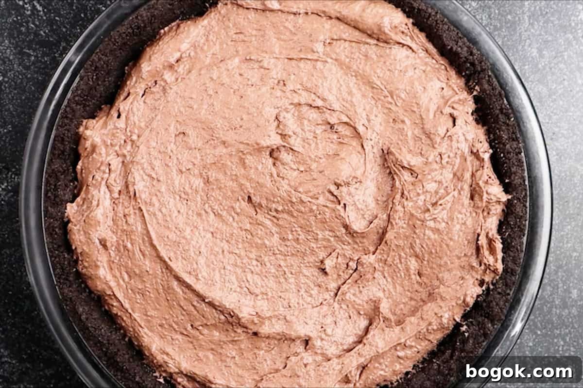 filling spread out into crust