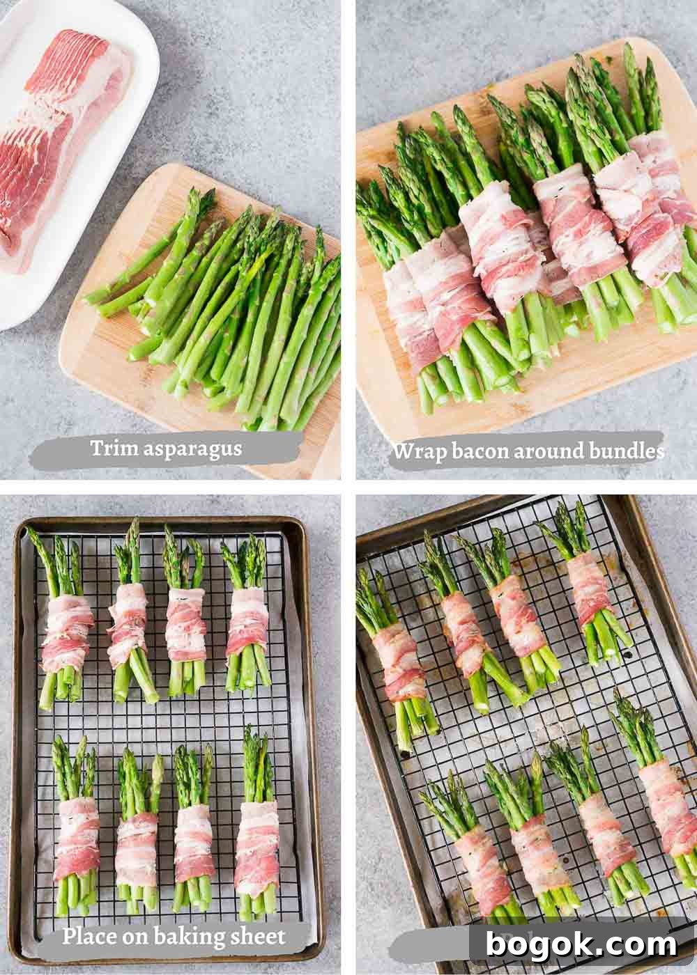 how to make asparagus wrapped in bacon