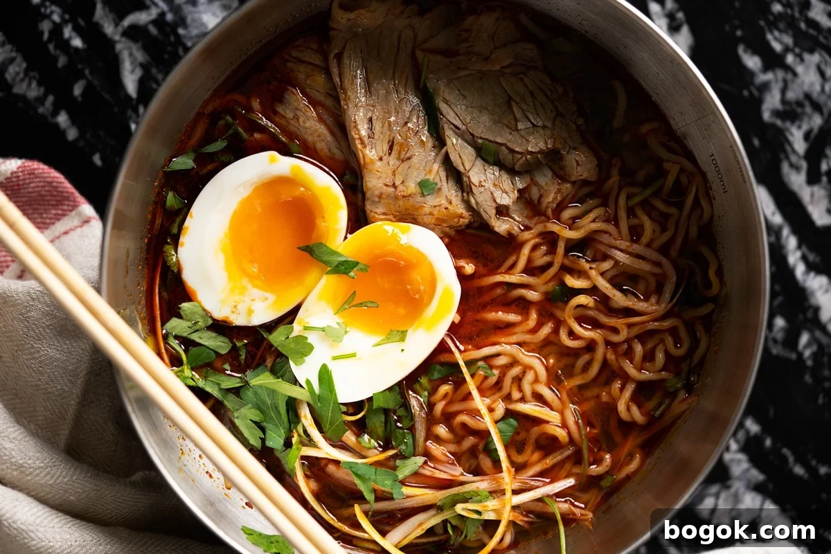 Paleo Keto Ramen with Shirataki Noodles: Low-Carb Comfort Bowl 3 Paleo and keto ramen with shirataki noodles, beef and a soft boiled egg