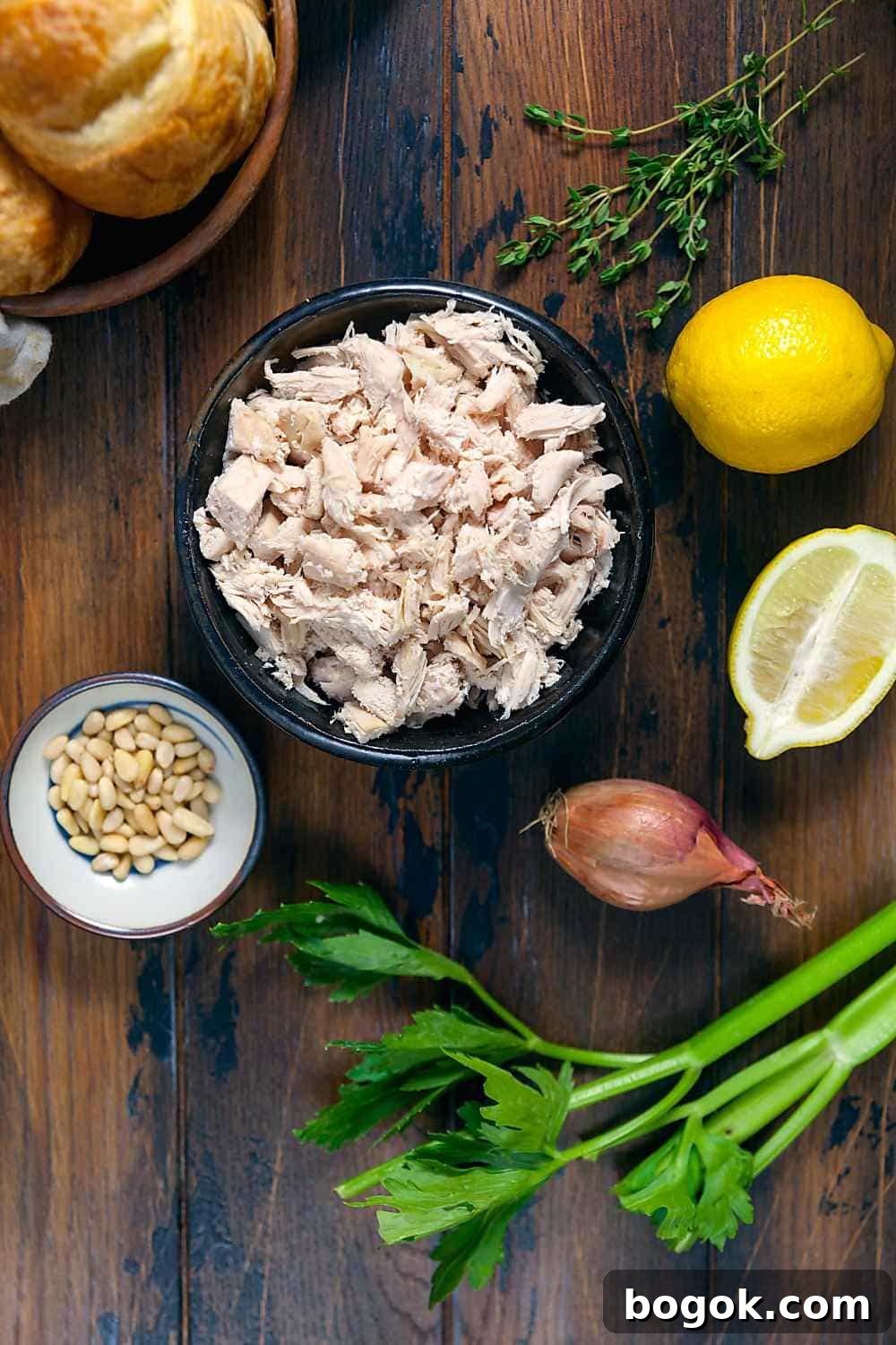 Mayo-Free Chicken Salad Sandwiches with Lemon and Herbs