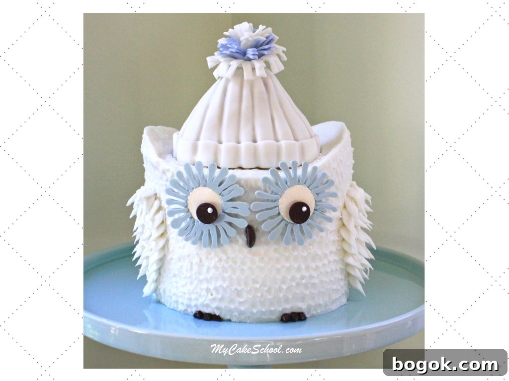 Owl Cake Tutorial: Step-by-Step Decorating Guide 3 Cute Owl Cake Video Tutorial by MyCakeSchool.com! Perfect for winter parties, birthdays, showers, and more!
