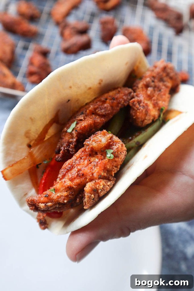 Crispy Chicken Fajitas Recipe with Peppers and Onions 4 Ingredients for crispy chicken fajitas