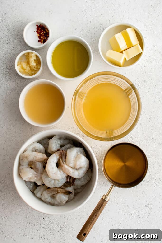 ingredients to make shrimp scampi