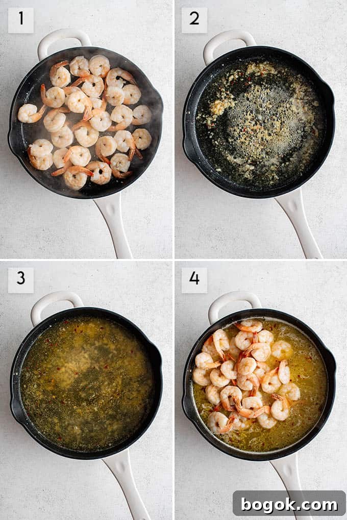 photo collage how to make shrimp scampi