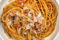 Spicy Spaghetti all’Arrabbiata Recipe with Garlic and Chili