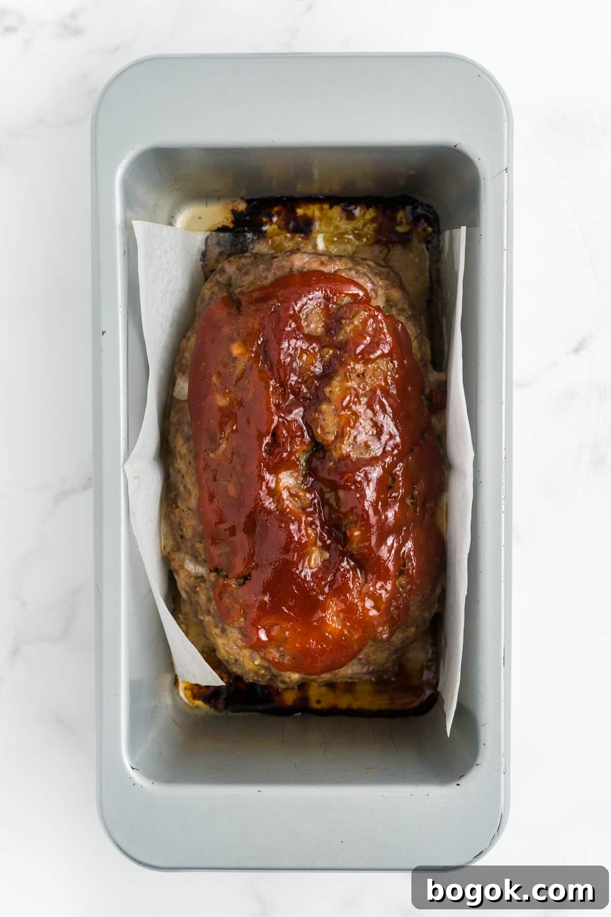 The meatloaf cooked and cooling.