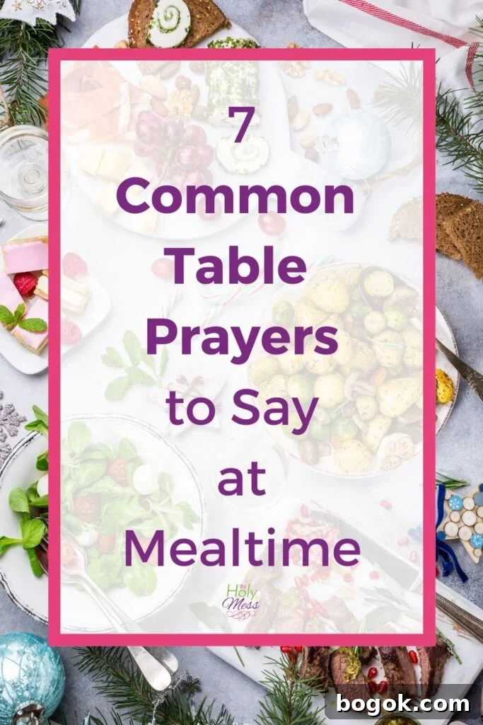 Common Table Prayers - Table with food on it