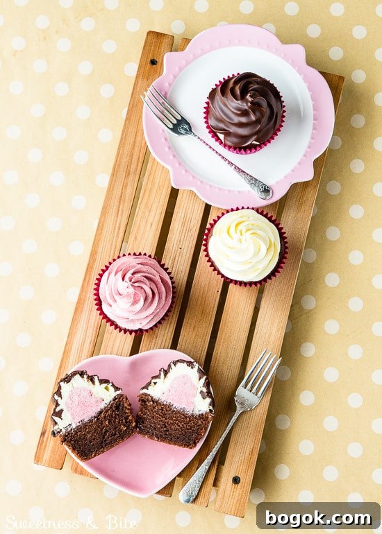 Neapolitan Surprise Cupcakes — Gluten Free or Regular 9 Neapolitan Surprise Cupcakes ~ Sweetness & Bite