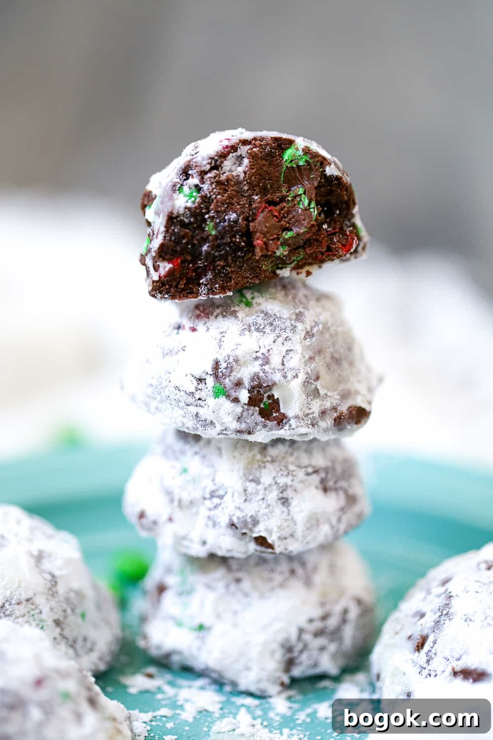 Decadent Chocolate Snowball Cookies: Melt-in-Your-Mouth Recipe 7 christmas cookie stack