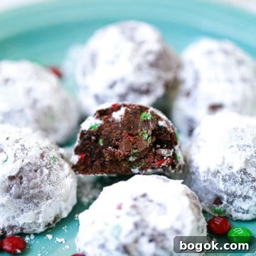 Decadent Chocolate Snowball Cookies: Melt-in-Your-Mouth Recipe 9 plate of Chocolate Snowball Cookies