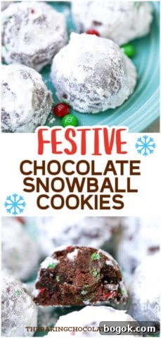 FESTIVE CHOCOLATE SNOWBALL COOKIES