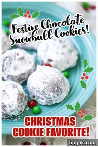 FESTIVE CHOCOLATE SNOWBALL COOKIES