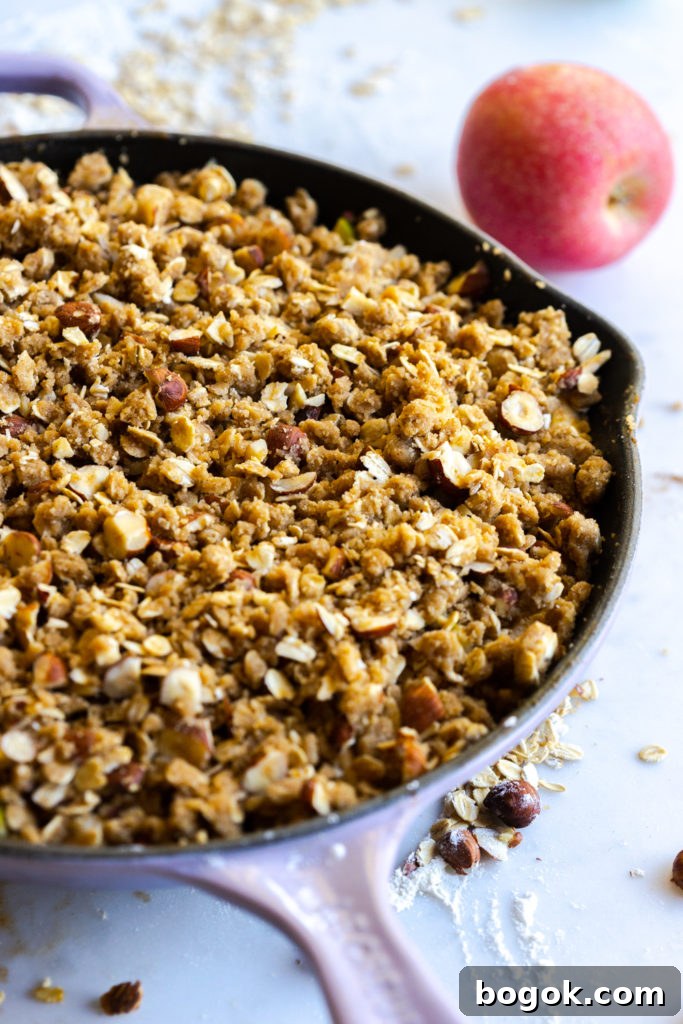 Baked Brie Apple Crisp pre-bake