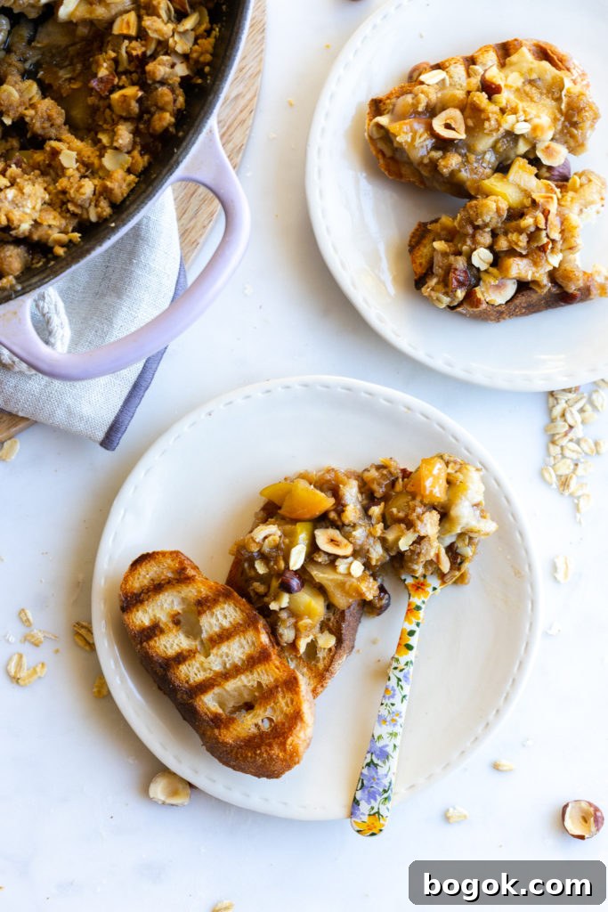 Baked Brie Apple Crisp snack plates