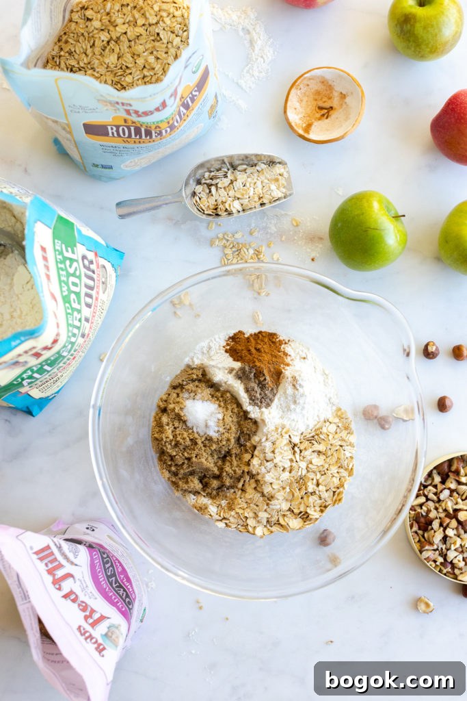 Hazelnut crisp topping ingredients