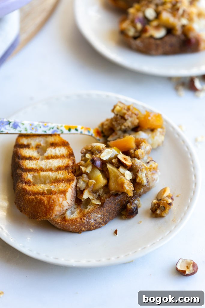 Baked Brie Apple Crisp plate