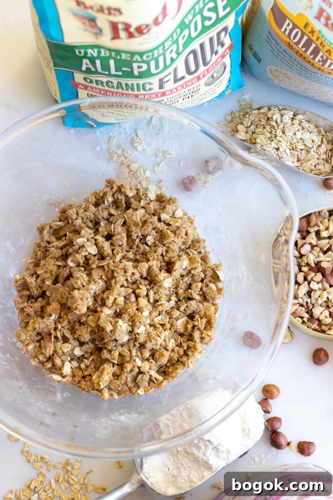 Hazelnut Crisp topping