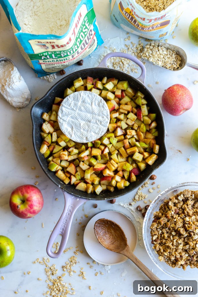 Baked Brie Apple Crisp ingredients
