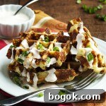 Loaded Mashed Potato Waffles