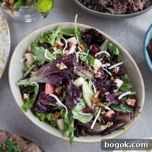 green salad in a cream bowl