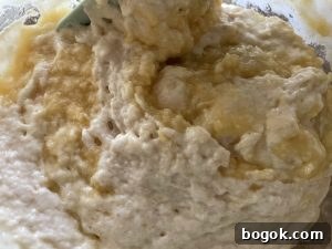 Sourdough pancake batter should be very light.