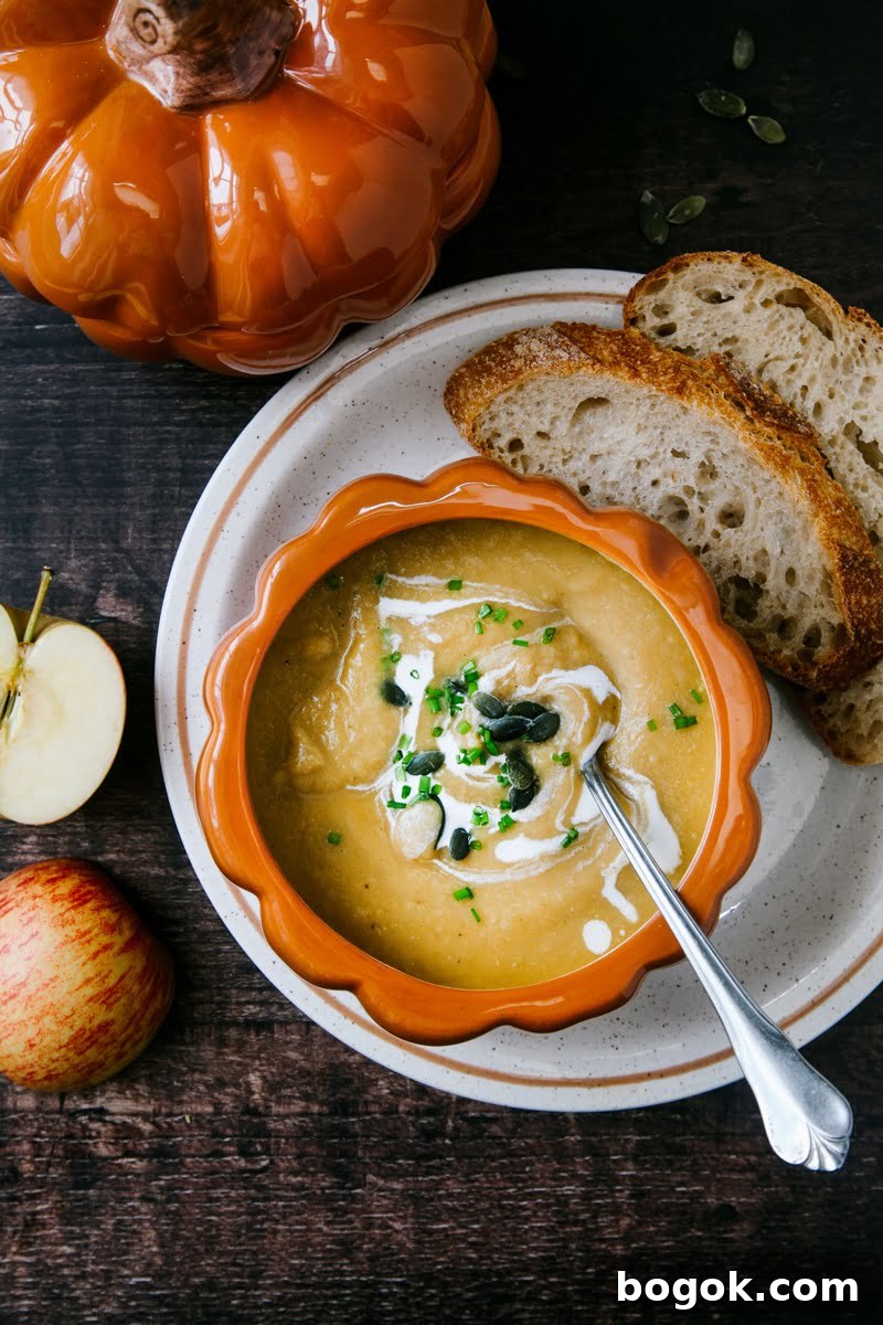 Pumpkin Apple Soup with Ginger