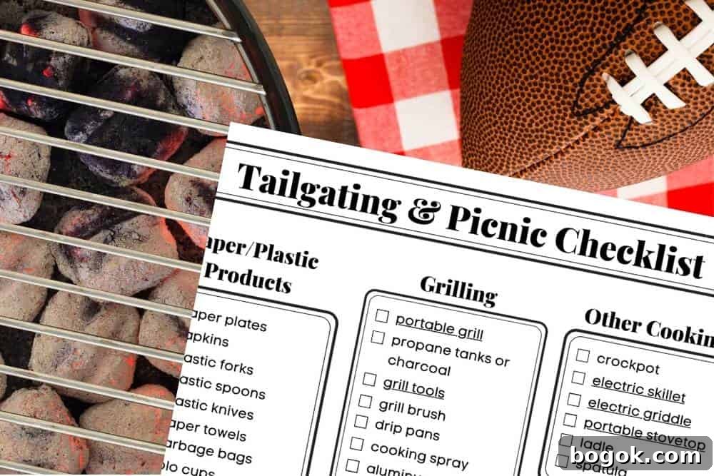 Simply Stated: 35 Clear Ideas for Everyday Living 4 Graphic for printable tailgate checklist