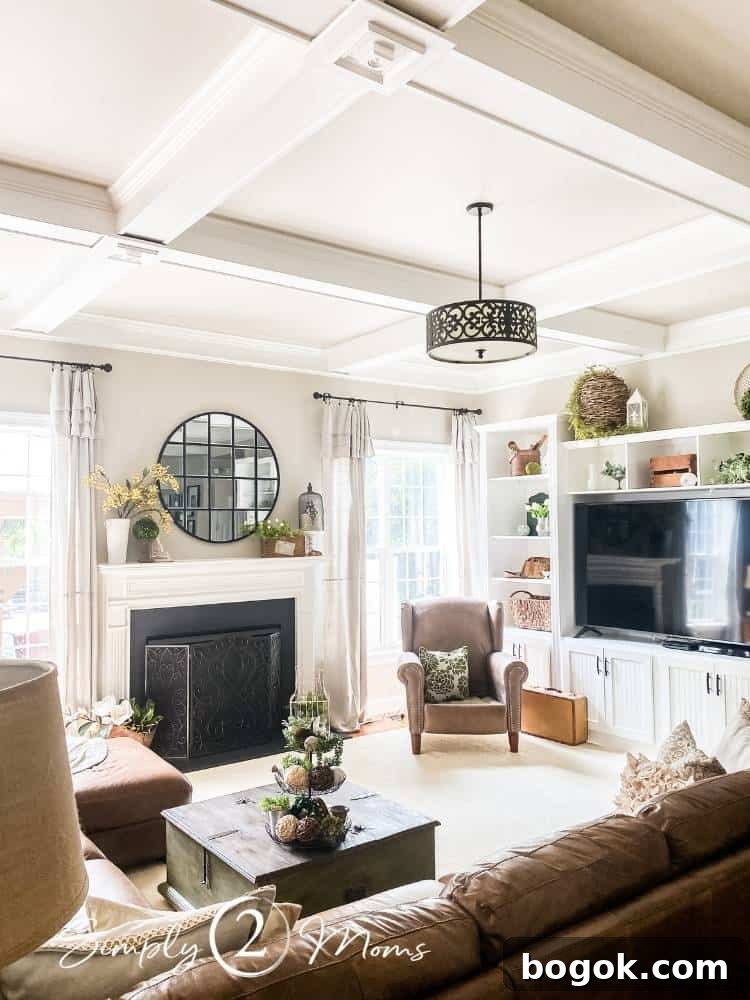 Simply Stated: 35 Clear Ideas for Everyday Living 8 Family room light before