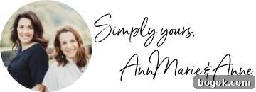 Simply Stated: 35 Clear Ideas for Everyday Living 9 Signature for AnnMarie and Anne with headshot photo