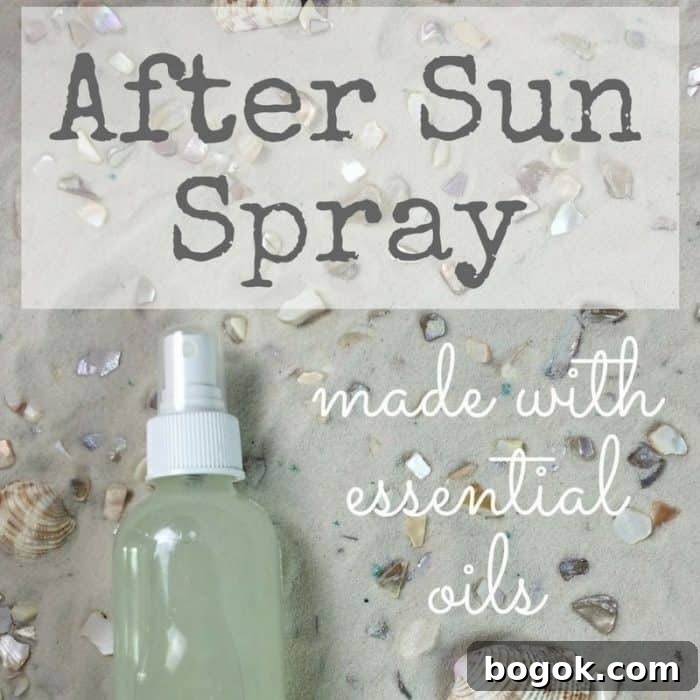 Spring Essential Oil Recipes: Diffuser Blends, DIY Cleaners & Bug Spray 9 after sun spray made with essential oils