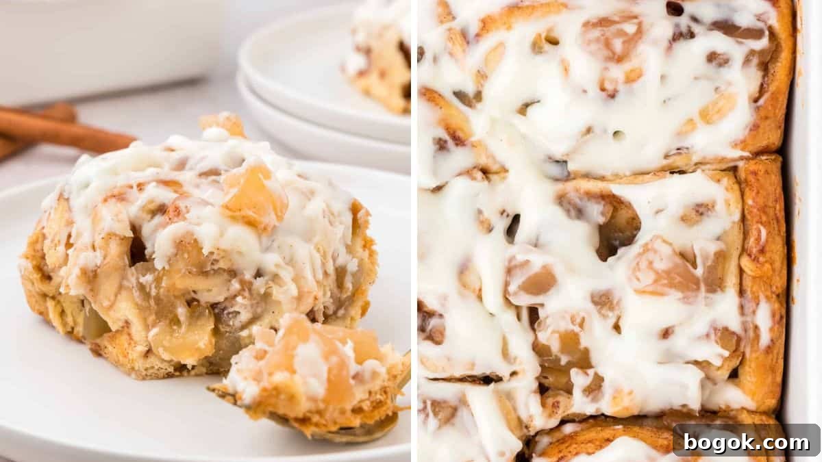 Cinnamon Rolls With Apple Pie Filling