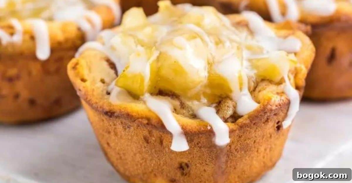 Cinnamon Roll Mini Apple Pies